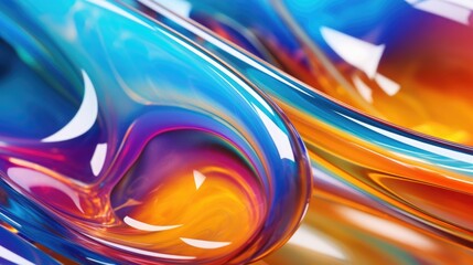 Thick dense viscous provocative sticky flowing liquid texture abstract background. Vibrant colorful curve dynamic fluid for wallpaper presentations, websites, social media. Trendy graphic design..