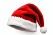 © ink drop - Festive Christmas santa hat isolated on a plain background