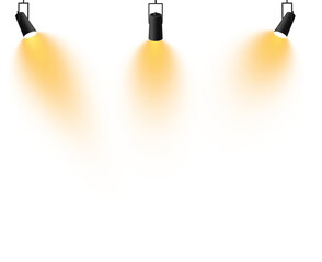 Wall Mural - bright yellow spotlight. scene. light effects. glow light effect. glowing lamp. png.