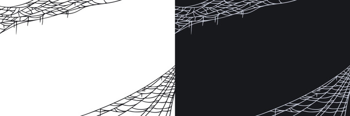 Wall Mural - Spider web vector background art