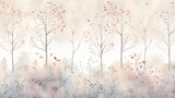 Fototapeta Sawanna - autumn leaves on a white background pattern soft pastel color
