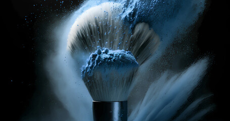 Wall Mural - Luxury blue modern style brush background with splash