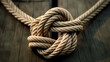 close up of knot in a rope