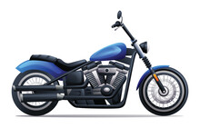 Retro Motorcycle Vector Cartoon Illustration Isolated On White Background