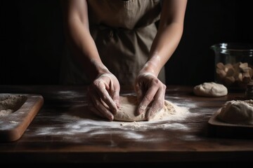 Sticker - cropped shot of a woman forming dough with her hands