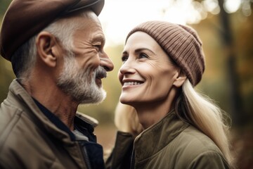 Wall Mural - shot of a happy couple spending time outdoors together