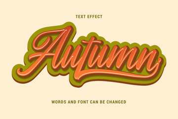 autumn season text effect editable eps cc