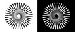 © Mykola Mazuryk - Spiral with lines as dynamic abstract vector background or logo or icon. Yin and Yang symbol. Black lines on a white background and white lines on the black side.