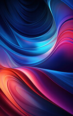 Wall Mural - curved colorful abstract background,created with generative ai tecnology.