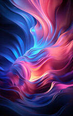 Wall Mural - curved colorful abstract background,created with generative ai tecnology.