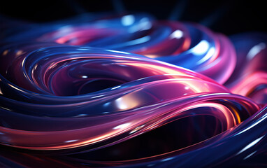 Wall Mural - curved colorful abstract background,created with generative ai tecnology.