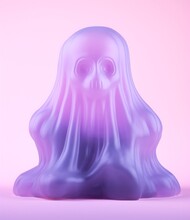 On Halloween Night, A Mysterious Violet And Blue Ghost Glides Through The Air, Inspiring Awe And A Sense Of Ethereal Artistry