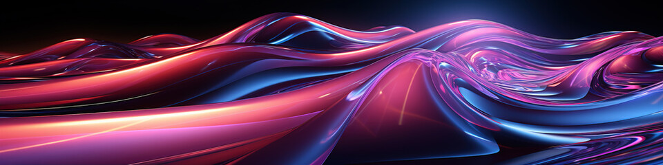Wall Mural - curved colorful abstract background,created with generative ai tecnology.