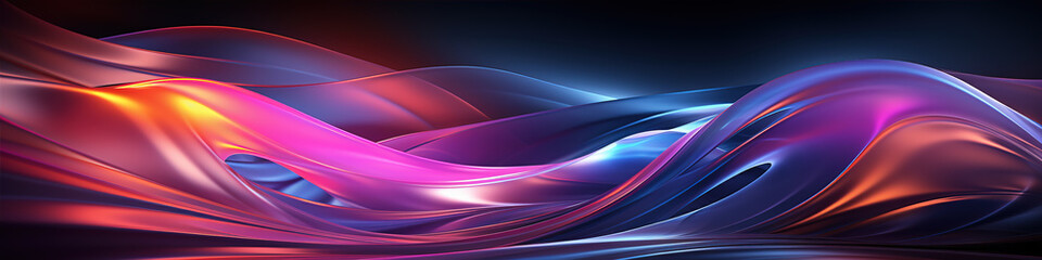 Wall Mural - curved colorful abstract background,created with generative ai tecnology.