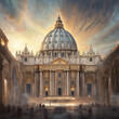 Churches of Rome, Vatican  - Created with Generative AI Technology