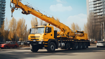 Truck Crane Power: Construction Equipment Lifting Heavy Loads