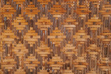 Fototapeta Sypialnia - Anyaman of Indonesian woven bamboo texture or pattern. Traditional mat. Suitable for background.