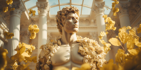 Wall Mural - Sculpture of the ancient Greek god Adonis. Adonis was a God of beauty, desire and vegetation.