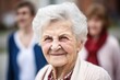 © altitudevisual - portrait of a senior woman with her friends in the background