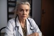 © Alfazet Chronicles - portrait of a confident mature female doctor working in her office