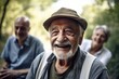 © altitudevisual - portrait of a senior man enjoying an outdoor activity with his friends