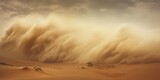 Fototapeta Natura - Sandstorm Landscape. Generative ai
