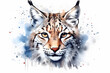 bobcat in watercolor style Made with Generative AI
