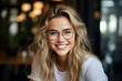 © deagreez - Happy beautiful woman Generative IA picture experienced specialist office worker