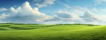 Panorama Green Grass Landscape Background