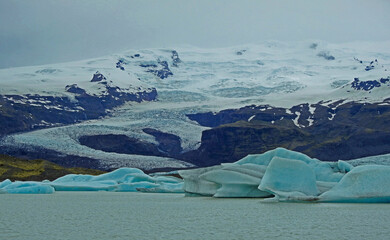 Canvas Print - Fjalls rl n glacial lake, Vatnaj kull National Park, Iceland