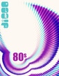 Halftone background with swirl for disco party. Vector pattern