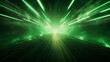 © ReneLa/Peopleimages - AI - Futuristic speed motion with green rays of light abstract background