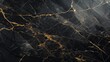 Texture of polished black marble with gold streaks.