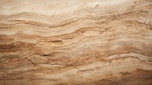 Natural Travertine With Its Pits And Rough Texture.