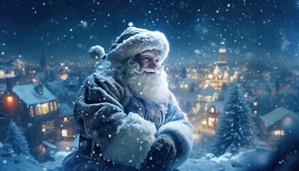 Santa's midnight Christmas journey, nocturnal mission