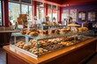 A multi-purpose establishment offering baked goods and meals throughout the day. Generative AI