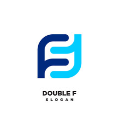 Wall Mural - Double F CARE ICON LOGO VECTOR TEMPLATE