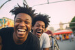 © Jasmina - Happy young friends having fun in amusement park Prater in Vienna