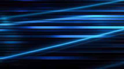 Wall Mural - Blue neon stripes on a black background.