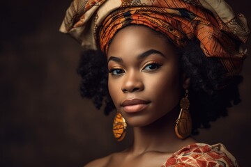 Wall Mural - cropped shot of a beautiful young african woman in traditional dress