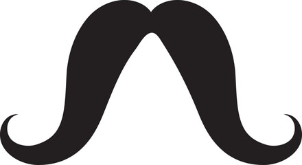 Wall Mural - Moustache vector icon. Black retro style mustache. Shave barber vintage man face