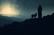 Shepherd Jesus Christ Taking Care of One Missing Lamb, Sunrise Mountain.