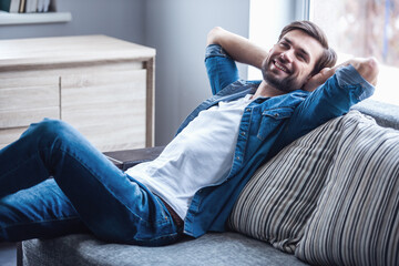 Wall Mural - Handsome man at home