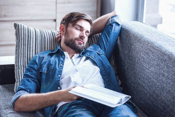 Wall Mural - Handsome man at home