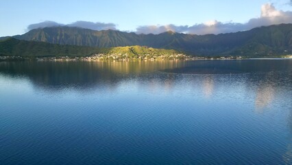  lake and mountains
