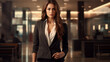© Billijs - Beautiful successful woman. Attractive businesswoman with copy space.