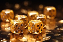 Golden Dice, Gambling And Wealth And Prosperity And Play Games