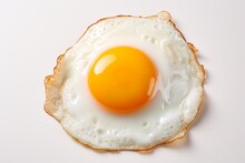 Fried Eggs On A Light Background With Selective Focus And Copy Space