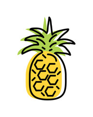 Wall Mural - pineapple fresh fruit icon