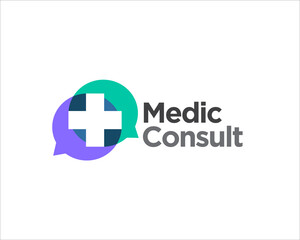 Wall Mural - medical consultation logo designs for cline and health online service